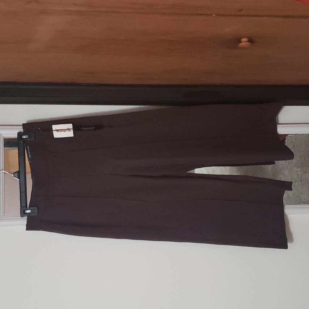 Regular Leg mid rise brown work pants